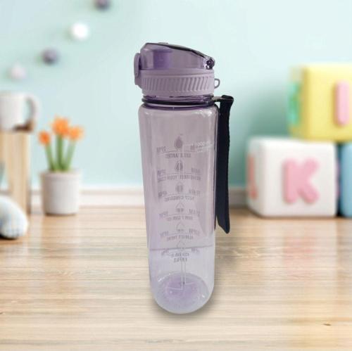 Motivasyonel Şeffaf Sporcu-Öğrenci Su Matarası 1000 Ml