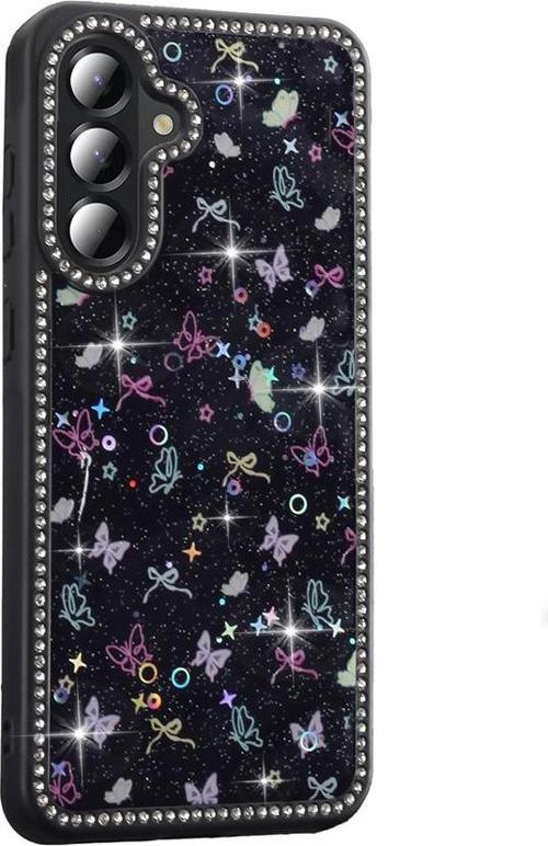 Samsung Galaxy A36 uyumlu Kılıf Simli ve Taşlı Dizayn Azra Kapak 