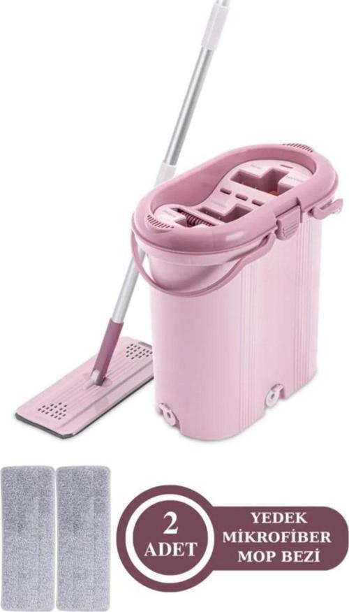 Flora Trio Tablet Mikrofiber Mop Seti 3 Bölmeli 2 Adet Yedek Mop