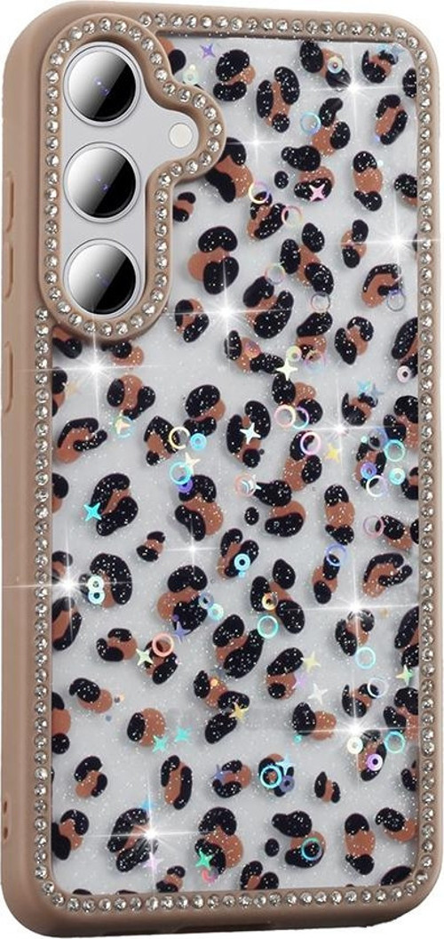 Samsung Galaxy S24 FE uyumlu Kılıf Simli ve Taşlı Dizayn Azra Kapak