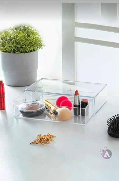 Büyük Boy Makyaj Takı Çekmece Kutusu614