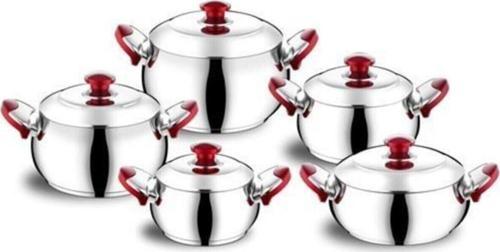 Paslanmaz Çelik Gülistan 10 Prç. Tencere Seti - Tencere Takımı