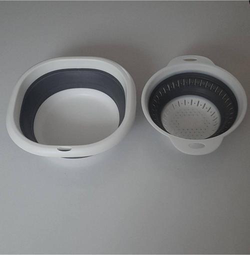 Katlanır Badya (Leğen) Ve Katlanır Yuvarlak Süzgeç 2'Li