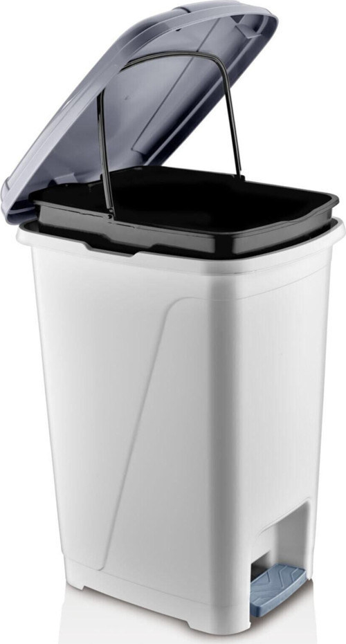 Iç Kovalı Pedallı Çöp Kovası 25 Litre Beyaz