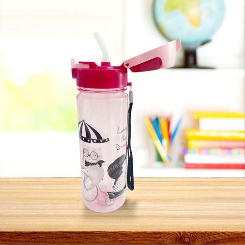 Çocuklar İçin-İlk Öğretim Pipetli Su Matarası 550 Ml