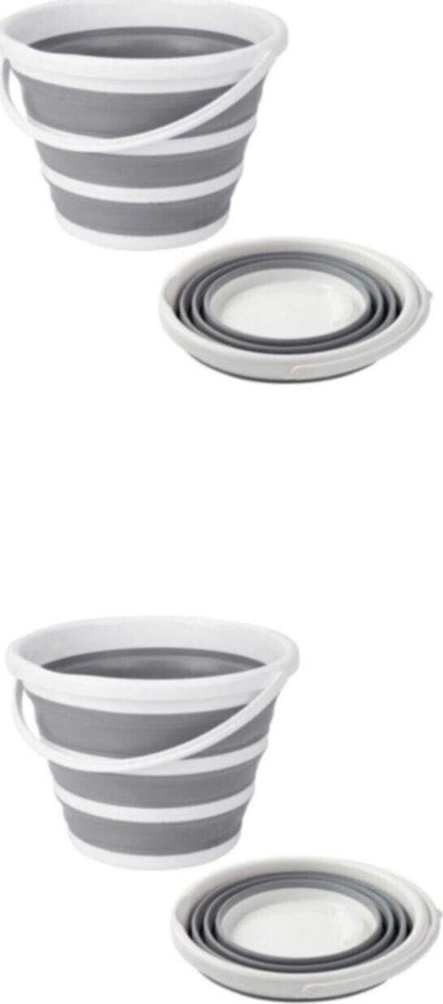 2 Adet Tiny Mini Art Pratik Katlanabilir Akordiyon Kovası 12,8 Lt