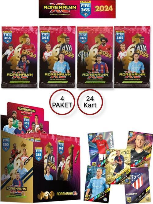 Panini Adrenalyn Fifa 365 - 2024 Official Trading Card Futbolcu Kartları ( 4 Paket )