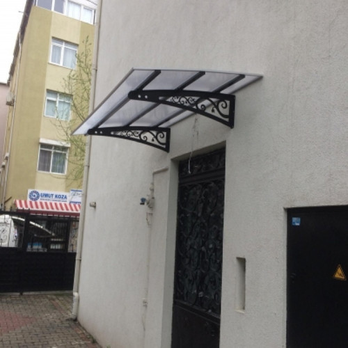 Metal Taşıyıcılı Kapı Üstü Pratik Sundurma 270x120 cm Md3