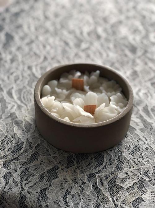 El Yapımı Çiçek Buketi Aromaterapi Soya Mum