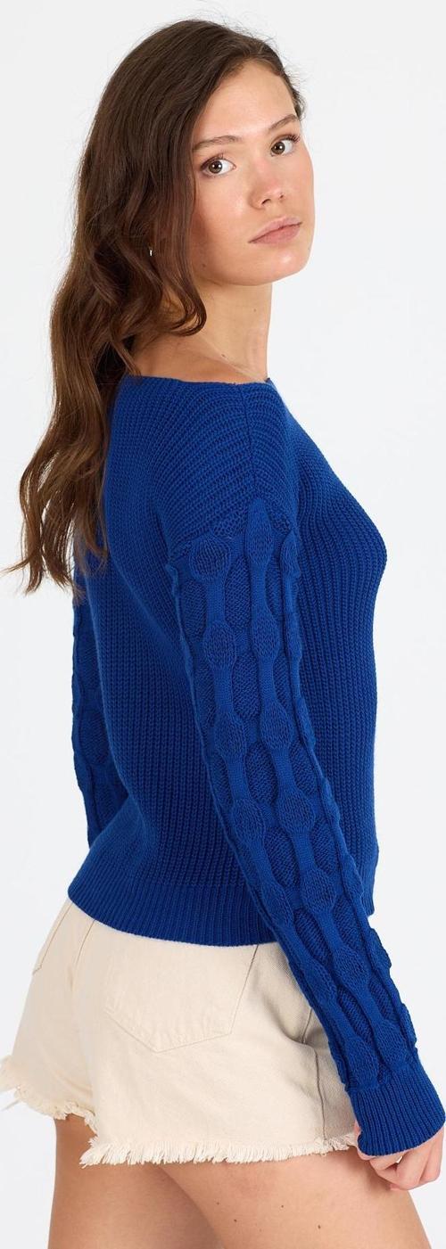 Kadın Selanik Örgü Triko Bluz 2699 (Standart Beden s-m-l-xl Beden Uyumludur)