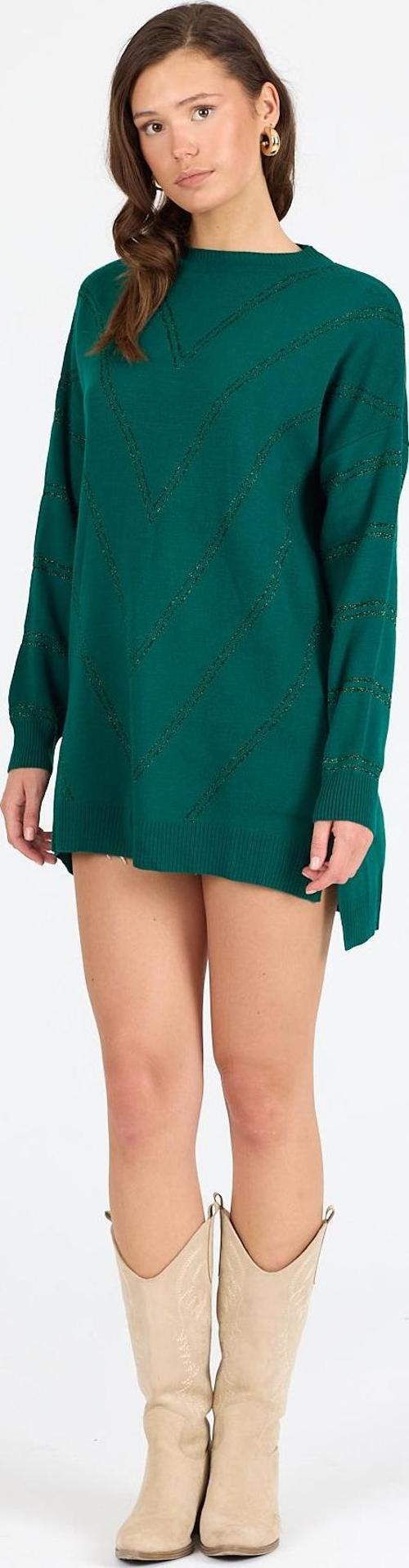 Kadın Sim Garnili Bisiklet Yaka Triko Bluz 21014 (Standart Beden s-m-l-xl Beden Uyumludur)