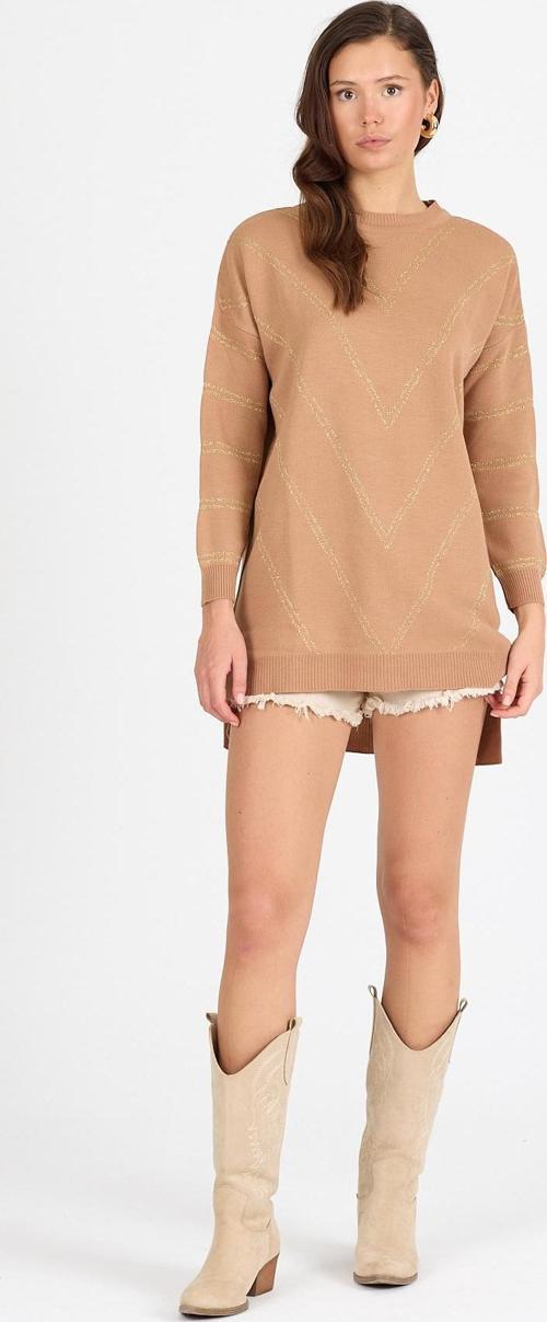 Kadın Sim Garnili Bisiklet Yaka Triko Bluz 21014 (Standart Beden s-m-l-xl Beden Uyumludur)