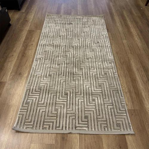 Ares 1140 Vizon Modern Düz Desen Pamuk Taban Halı