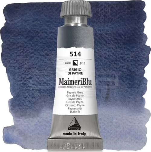 Blu Tüp Sulu Boya 12 ml S1 No:514 Paynes Grey