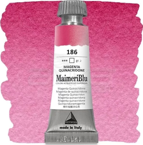 Blu Tüp Sulu Boya 12 ml S2 No:186 Magenta Quinacridone
