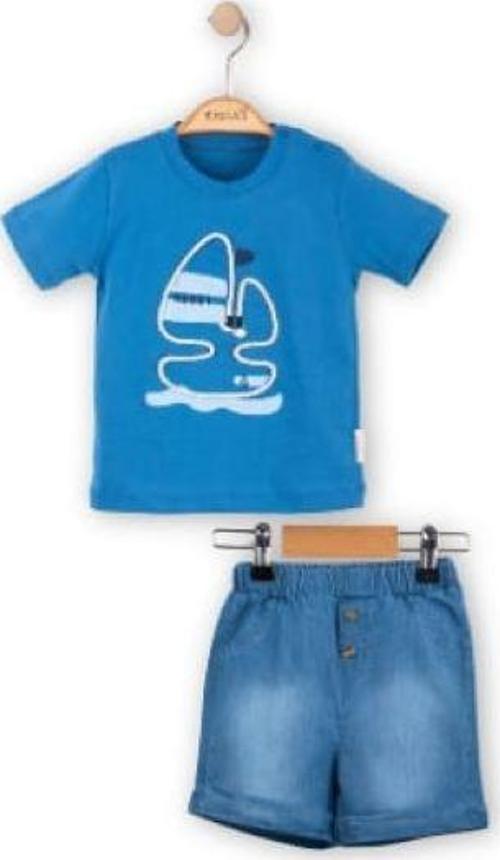TEKNE FİGÜRLÜ TSHIRT ŞORT TAKIM İndigo