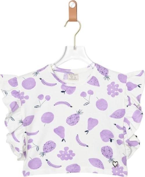 MEYVE BASKILI KIZ CROP TSHIRT Mor