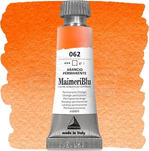 Blu Tüp Sulu Boya 12 ml S1 No:062 Permanent Orange