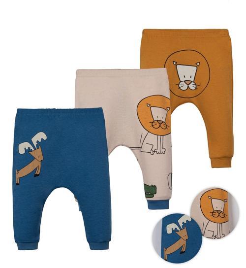 TİMSAH ÜÇLÜ PATİKSİZ PANTOLON SET Mavi