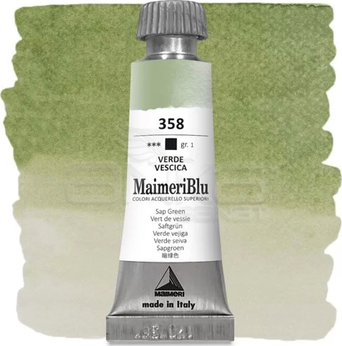Blu Tüp Sulu Boya 12 ml S1 No:358 Sap Green