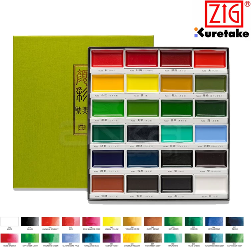 Kuretake Gansai Tambi Sulu Boya Seti 24 Renk