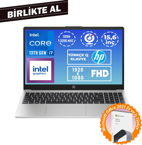 250 G10 i7-1355U 32GB 1TB SSD 15.6" FHD Freedos + Ms Office 9G2G8ET 033