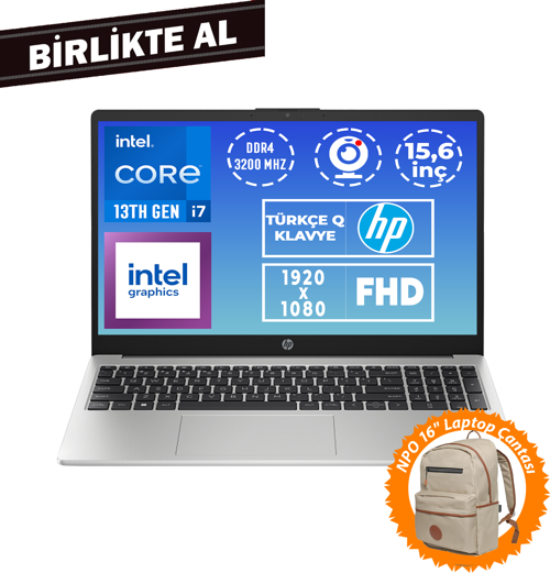 250 G10 i7-1355U 16GB 512GB SSD 15.6" FHD W11P + Çanta 9G2G8ET 035