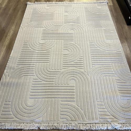 Design 1090 Bej Yumuşak Dokusuz İskandinav Halı