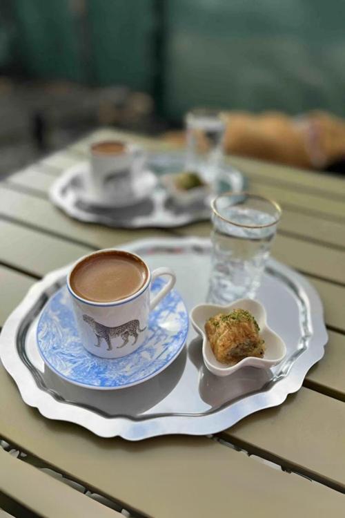6'Lı Lüx Oval Kahve Sunum Tepsisi | Paslanmaz Kararmaz Kahve, Çay, Dekoratif Sunum Tepsi 25X20Cm