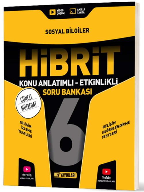 6. Sınıf Sosyal Bilgiler Hibrit Konu Anlatımlı Etkinlikli Soru Bankası