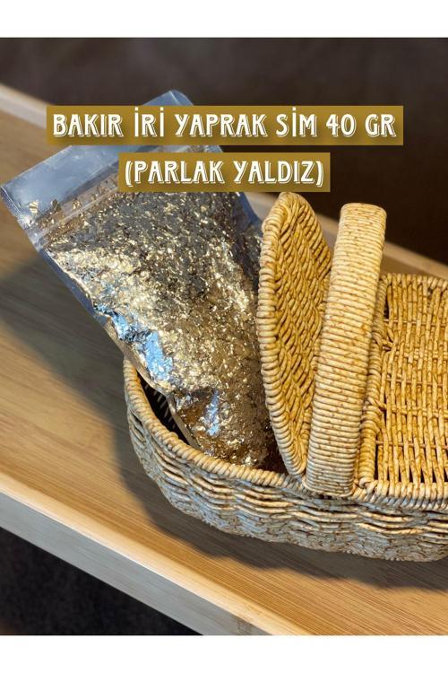 Bakır İri Yaprak Sim 40 Gr (Parlak Yaldız) | İpek Sıva & Pamuk Sıva & Yalıtımlı Sıva