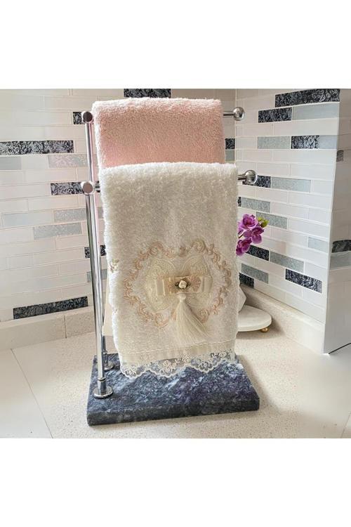 Mermer Ayaklı Metal Banyo El Havluluk Kağıt Havluluk Standı