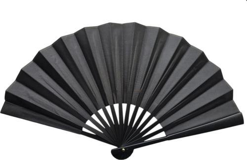 Plastik Kumaş Yelpaze 12'li Siyah