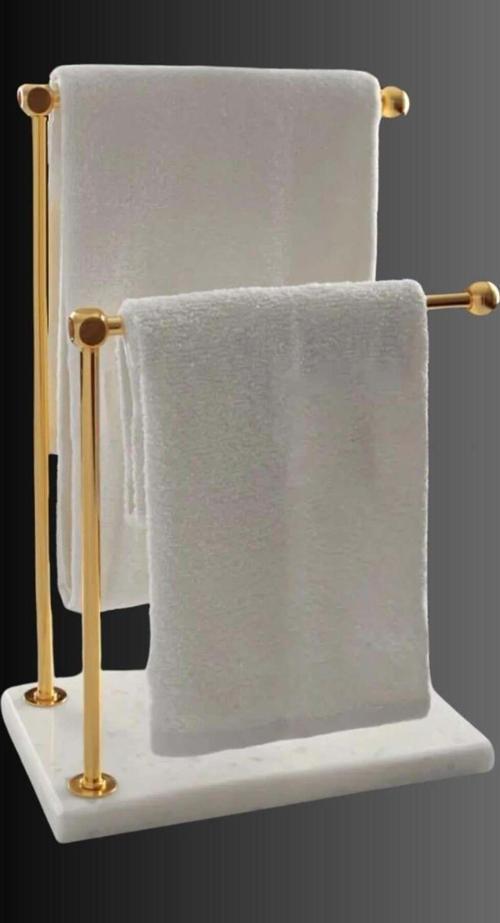 Mermer Ayaklı Metal Banyo El Havluluk Kağıt Havluluk Standı