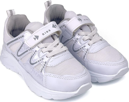 Çocuk Unisex Beyaz Buz Cırtlı Rahat Günlük Sneaker Spor Ayakkabı