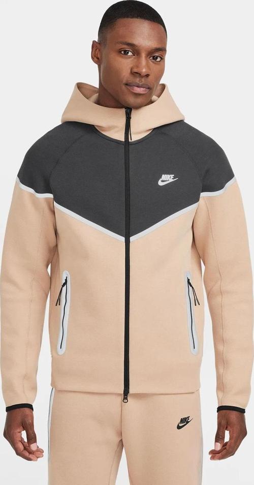Sportswear Tech Fleece Erkek Bej Sweatshirt (REFLEKTÖRLÜ)