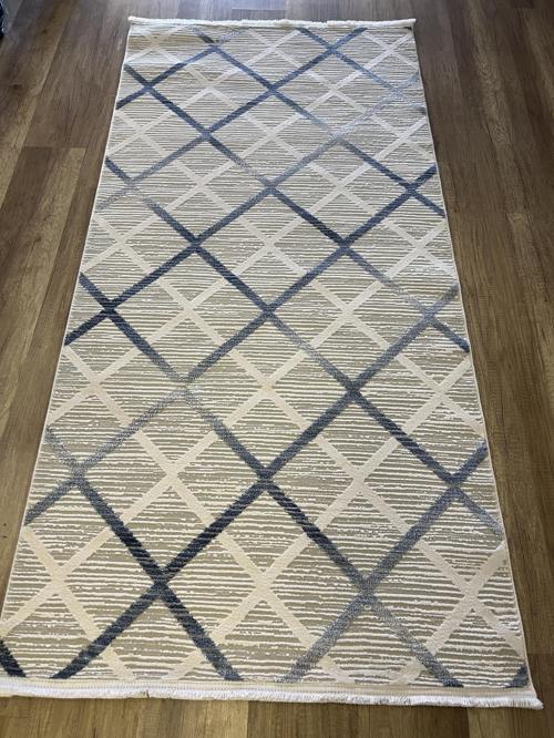 Moda 1097 Mavi Yün Tuşeli Akrilik Antibakteriyel Modern Halı