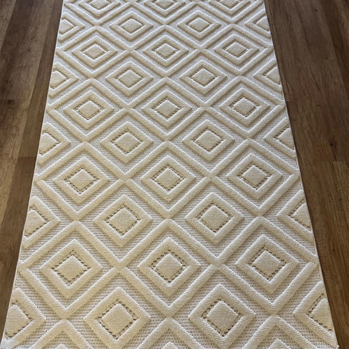Design 1089 Krem Yumuşak Dokulu İskandinav Halı