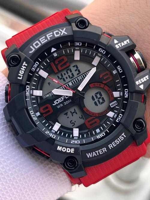 Digital Ve Analog 2 Yıl Garantili Kronmetre+Takvim+Alarm+Aydınlatma Erkek Kol Saati JOE.BK05