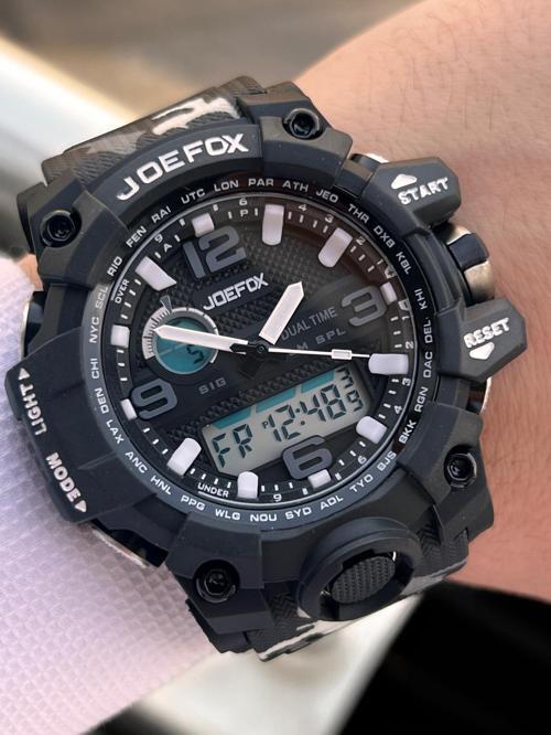 Digital Ve Analog 2 Yıl Garantili Kronmetre+Takvim+Alarm+Aydınlatma Erkek Kol Saati JOE.BK14