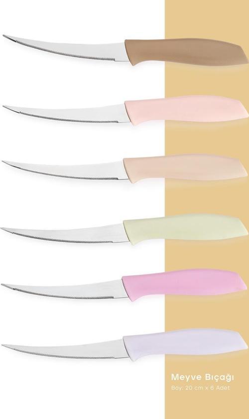 Quick Chef Meyve Bıçak Seti 6 Parça-Asorti
