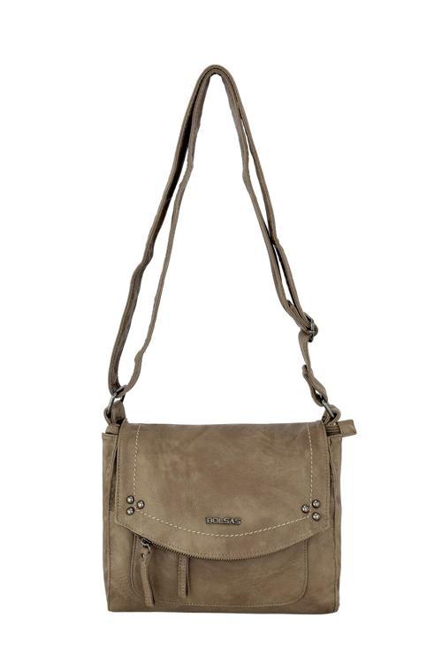 Bolsas Çapraz Askılı Kadın Çanta Vizon 1043