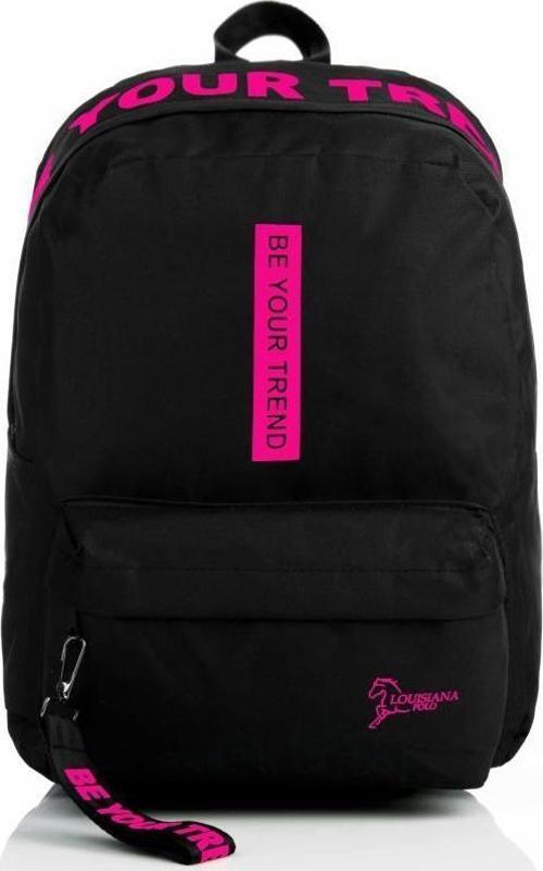 Laptop Bölmeli Okul Çantası Be Your Style Siyah Pembe 1901