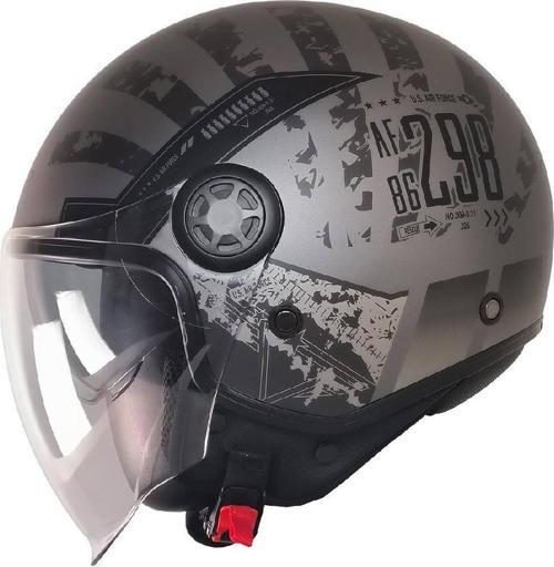 Motosiklet Yarım Kask Güneş Vizörlü ECE 22.06 Motor Kaskı Rebo