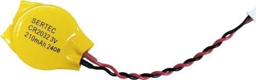 CR2032 3V Kablolu ( 6cm) + Konnektörlü Li-MnO2 Button Pil (Akıllı Tahta Versiyonu)