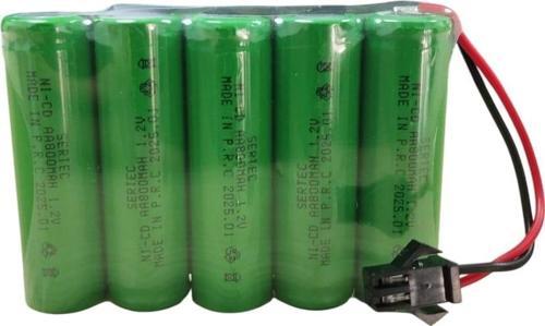 SERTEC 6V 5S1P AA 800 MAH KABLO + SİYAH KONNEKTÖRLÜ OYUNCAK PİLİ