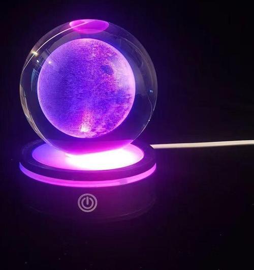 Usb li Plastik Altlıklı Dolunay Dönen Cam Küre