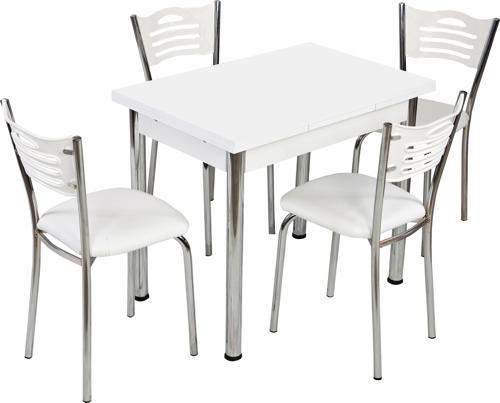 Mutfak Masası Ve 4 Adet Sandalye Takımı Özel Ölçü 60X90 Açılır 
