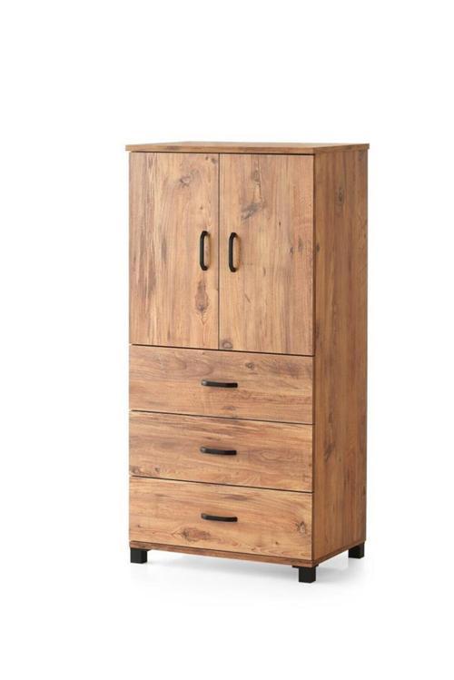 Çok Amaçlı Dolaplı Şifonyer 3 Çekmeceli Kapaklı 60x44x127cm