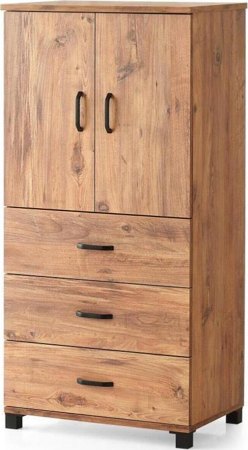 Çok Amaçlı Dolaplı Şifonyer 3 Çekmeceli Kapaklı 60x44x127cm
